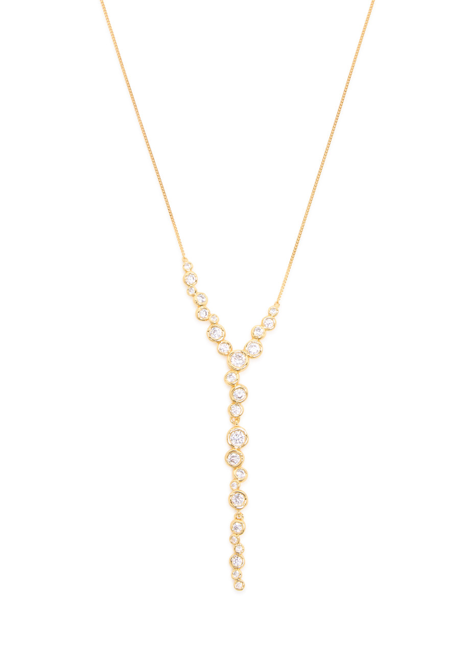 ALEXIS BITTAR ALEXIS BITTAR ASTERALES CRYSTAL-EMBELLISHED 14KT GOLD-PLATED NECKLACE