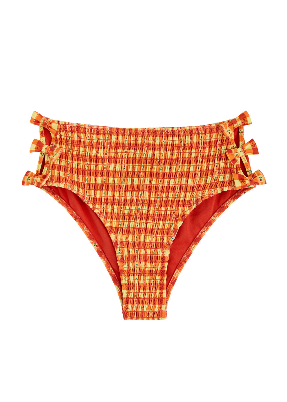 Damson Madder Jezebel Printed Bikini Briefs - Orange