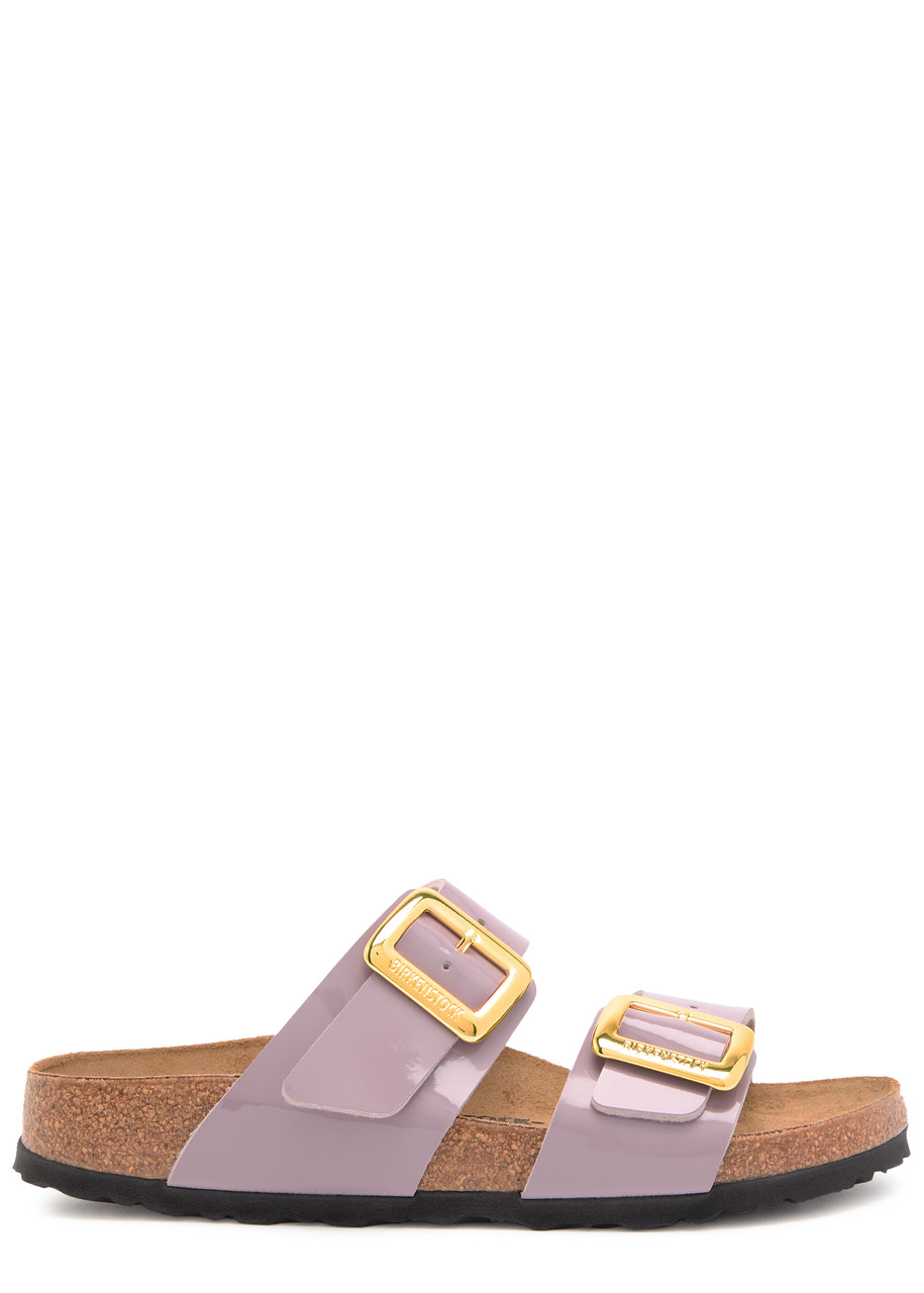 Birkenstock Sydney Patent Leather Sliders - Lilac - 38 (IT38/ UK5)