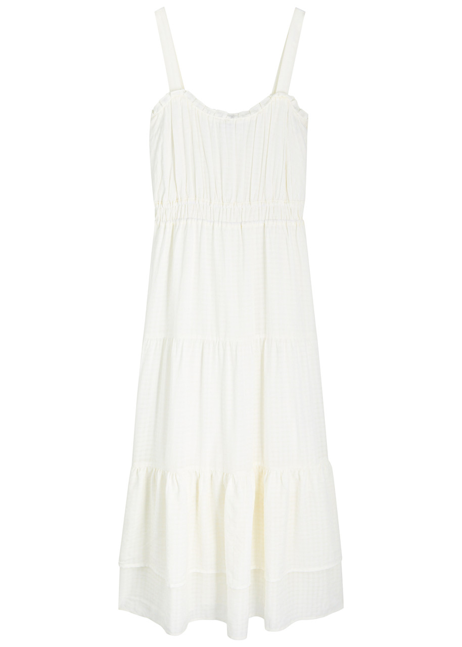 Paige Persimmon Rayon-blend Midi Dress - White