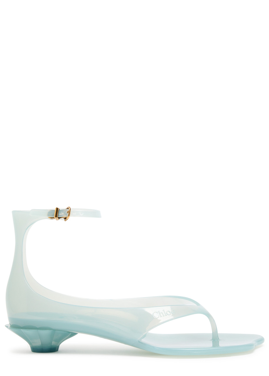Chloé Light Blue Jelly Thong Sandals, Flat Sandals, UK6 / EU39 - 39 (IT39 / UK6)