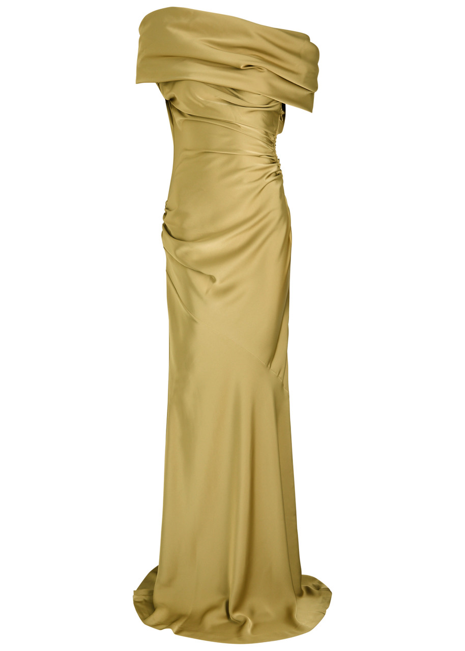 Entire Studios Viridia Satin Maxi Dress - Ecru