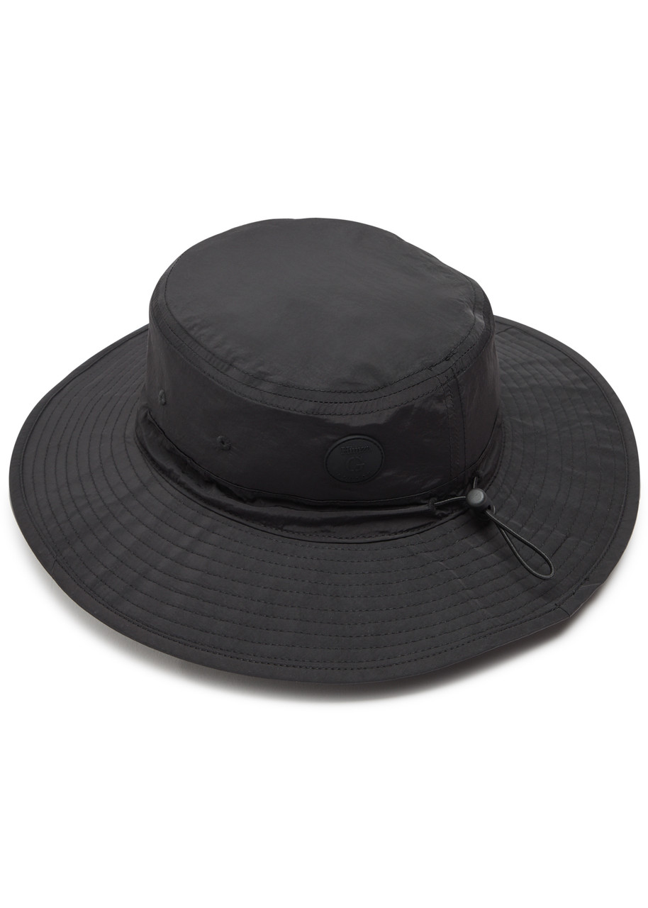 Hunza G Womens Toggle-detail Chin-strap Woven Bucket Hat Black In Black
