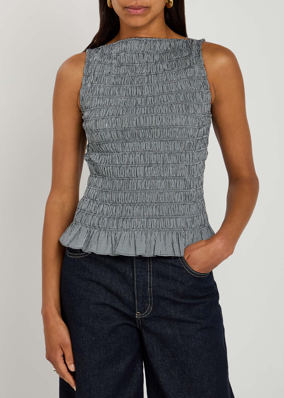 Faithfull The Brand Margot Gingham Cotton Top