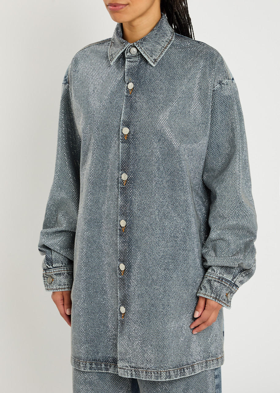 Stella Mccartney Hotfix Stud-embellishments Denim Shirt