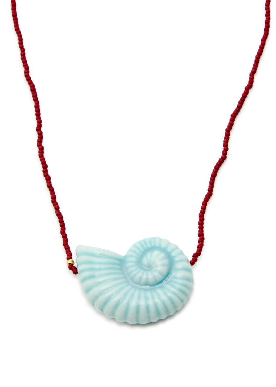Anni Lu Nautilus Beaded 18kt Gold-plated Necklace