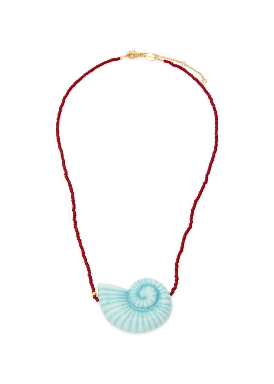 Anni Lu Nautilus Beaded 18kt Gold-plated Necklace
