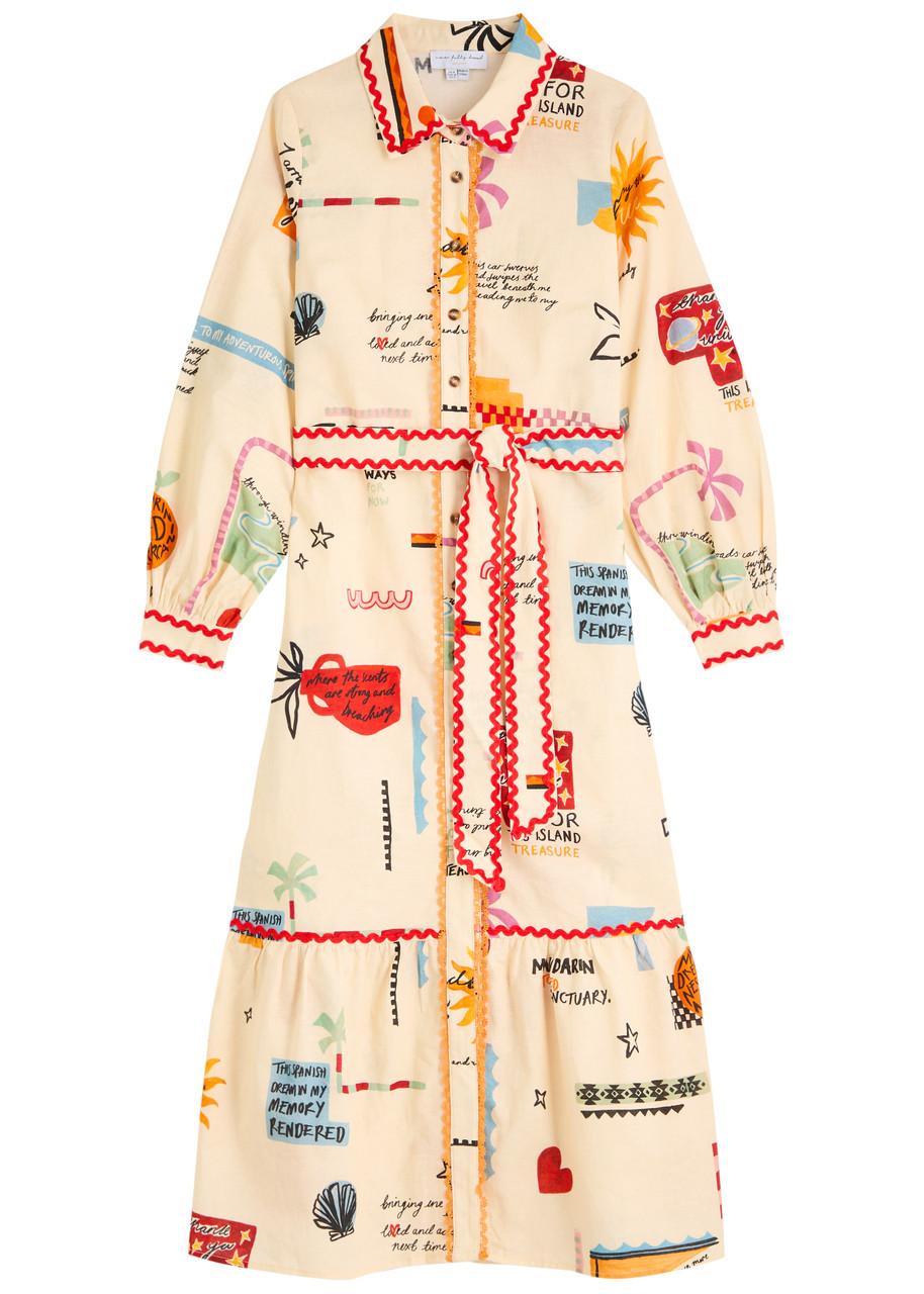 Never Fully Dressed Poema Cotton-blend Maxi Shirt Dress