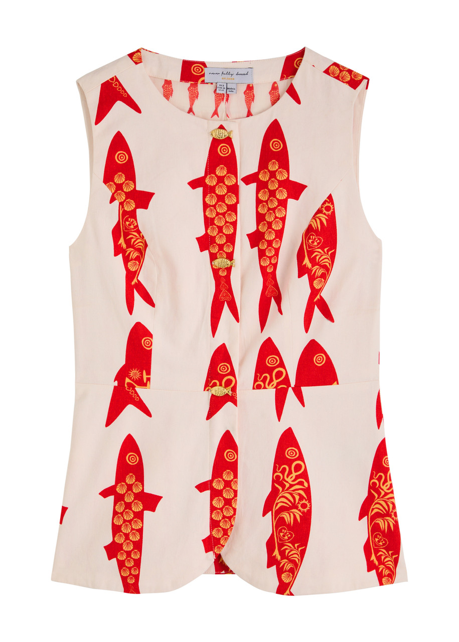 Never Fully Dressed Marina Sol Cotton Waistcoat Top