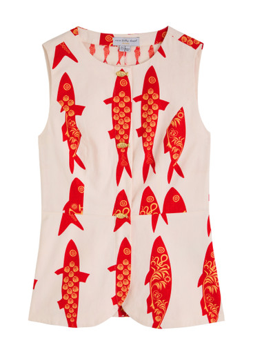 NEVER FULLY DRESSED: Marina Sol cotton waistcoat top