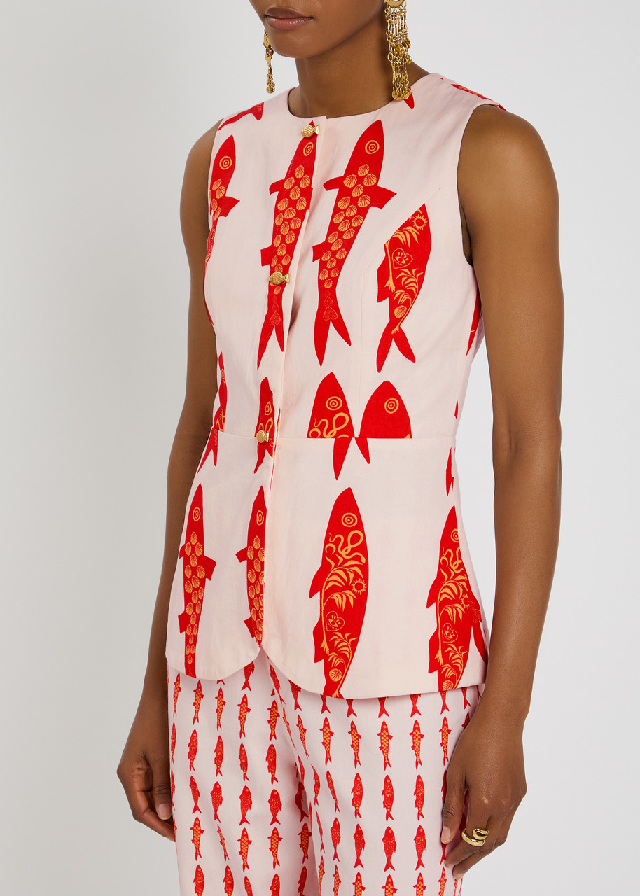 Never Fully Dressed Marina Sol Cotton Waistcoat Top