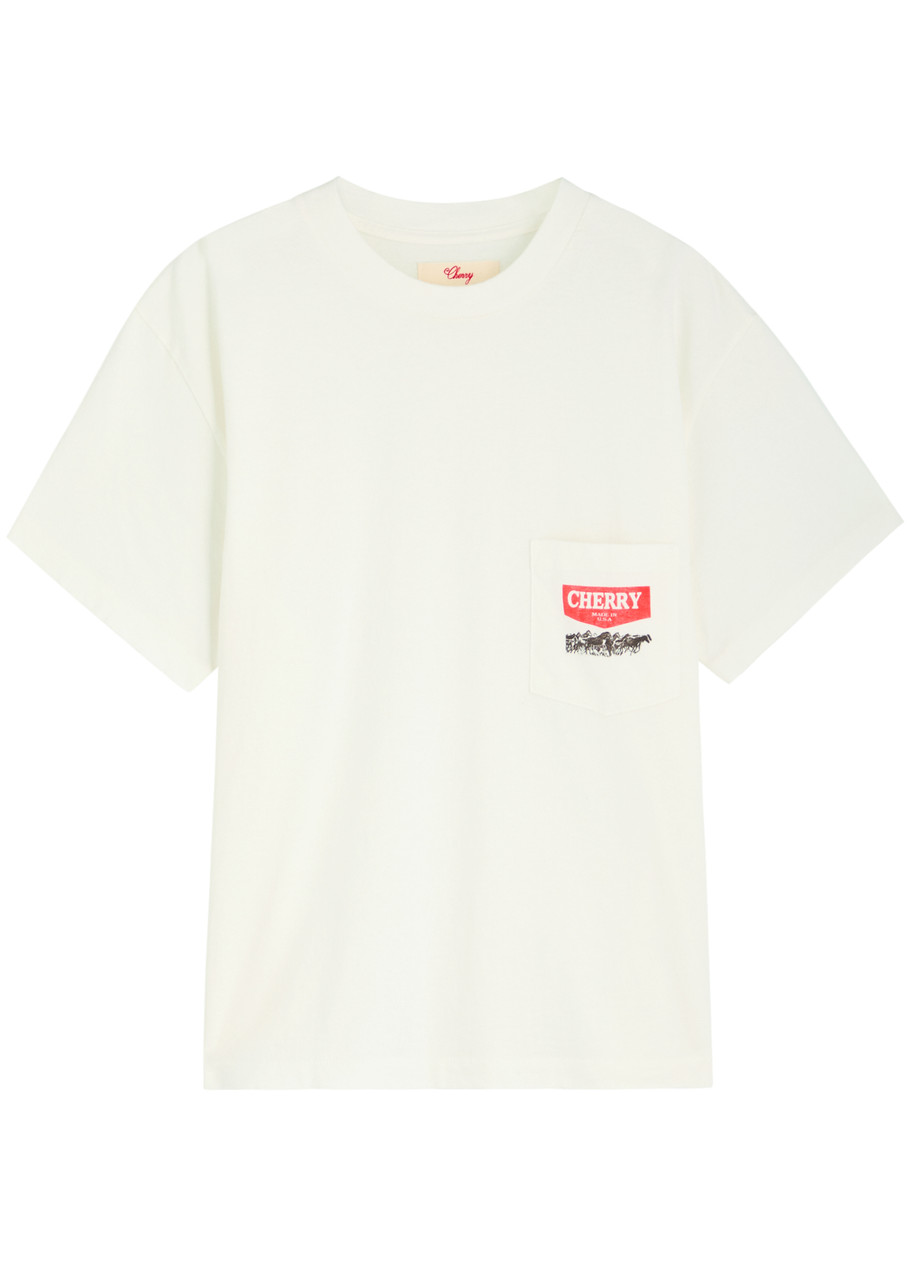 Cherry Los Angeles Western Printed Cotton T-shirt