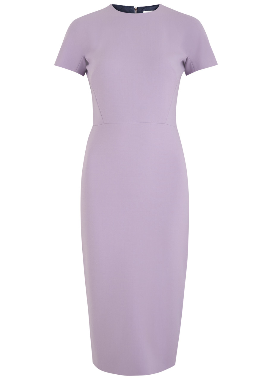 Victoria Beckham Woven Midi Dress - Lilac
