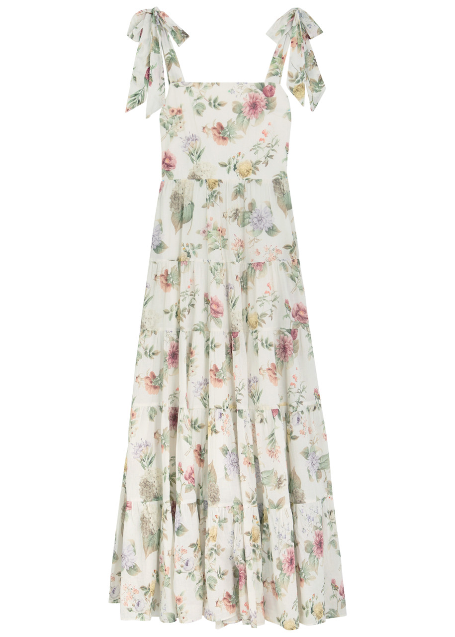 Alice + Olivia Monnie Floral-print Cotton Maxi Dress - Green - 10 (UK14 / L)
