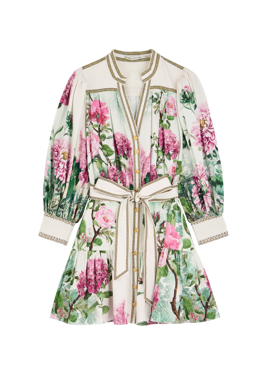 Alice And Olivia Alice + Olivia Cora Cotton Mini Dress