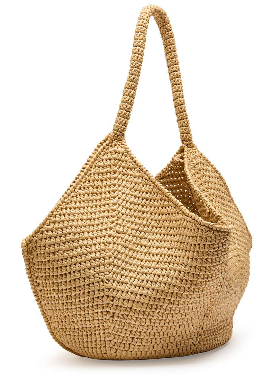 Khaite Lotus Medium Raffia Tote