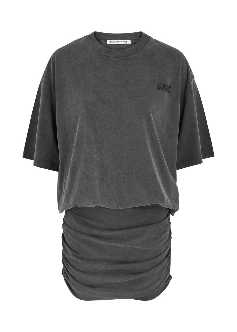 Alexanderwang.t Prestyled T-shirt Cotton Mini Dress - Black