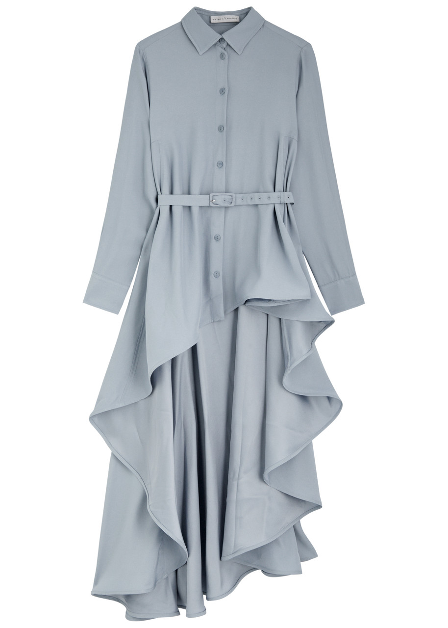 Palmer Harding Palmer//harding Waterfall Asymmetric Satin-crepe Shirt