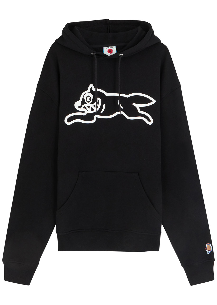 Ice Cream Running Dog Hooded Cotton Sweatshirt