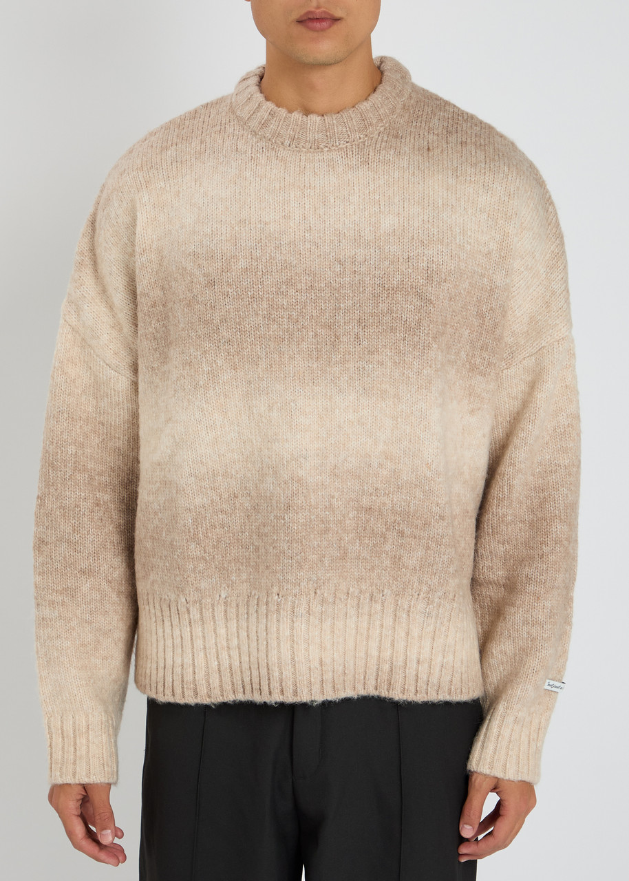 About Blank Ombré Brushed Crewneck Knitted Jumper