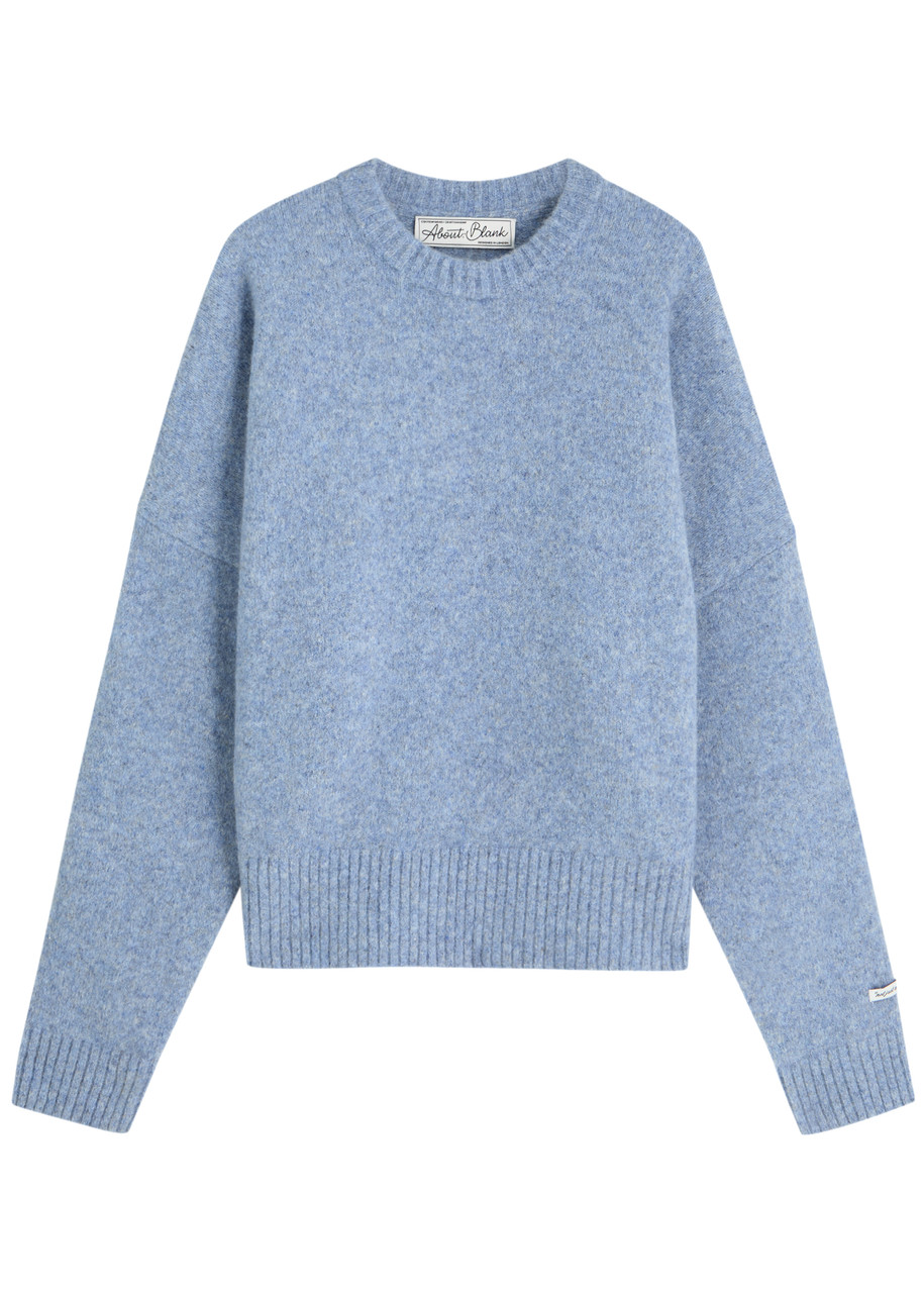ABOUT BLANK ABOUT BLANK LOGO-INTARSIA WOOL-BLEND JUMPER