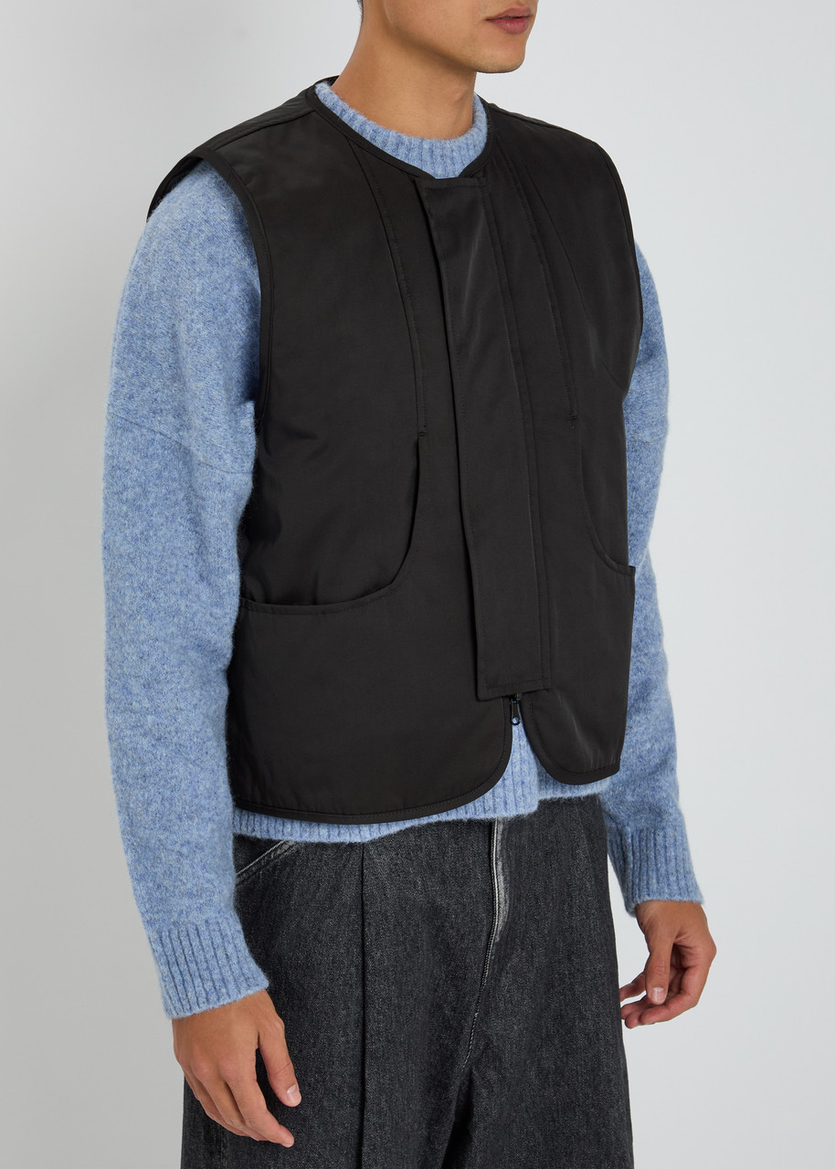  About Blank Reversible Quilted Shell Gilet - Black - Xl 