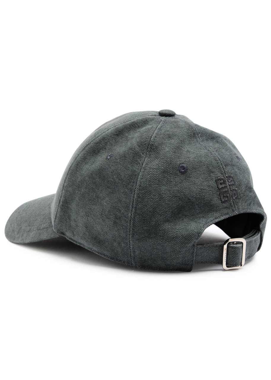 Givenchy Logo-embroidered Cotton Cap In Gray