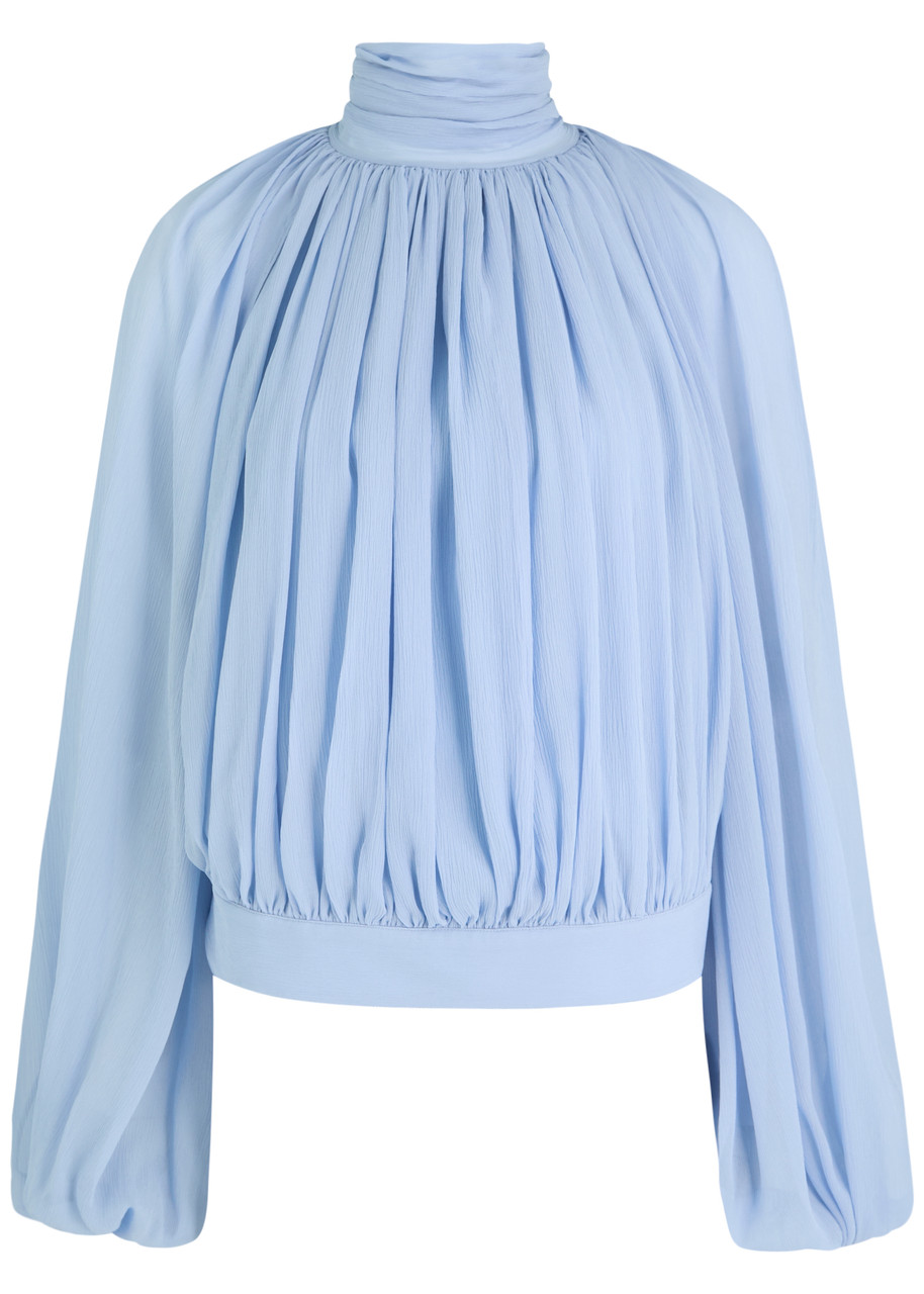 Stella Mccartney Backless Silk-georgette Blouse