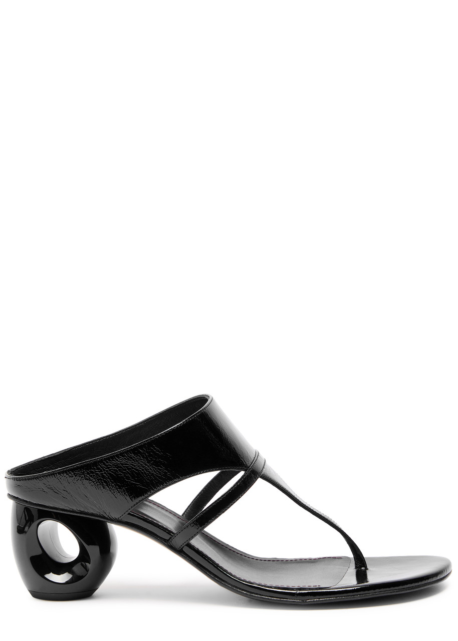 Alohas Dystaria Patent Leather Sandals - Black - 36 (IT36/ UK3)