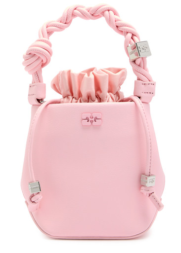 GANNI Bou Mini grained leather bucket bag | Harvey Nichols