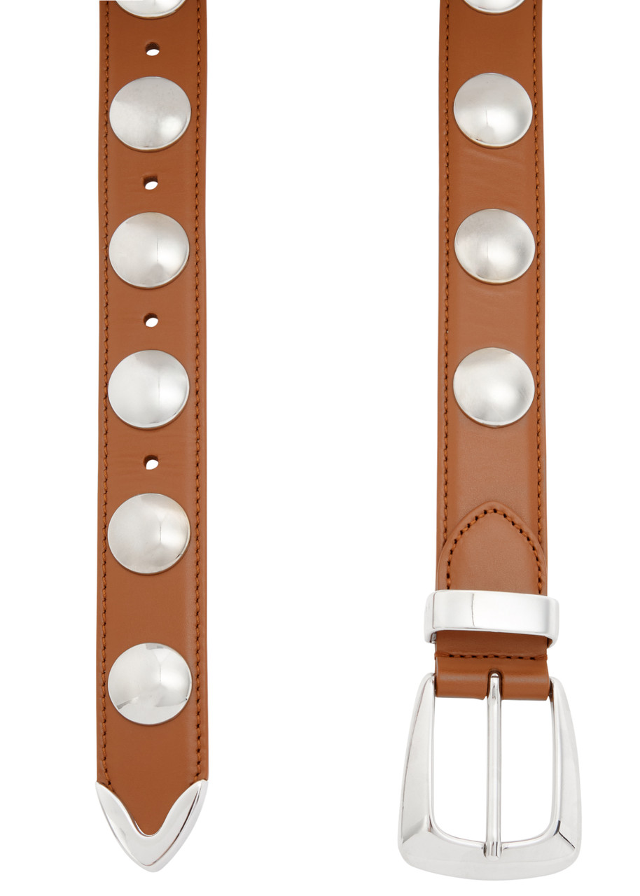 Khaite Benny Stud-embellished Leather Belt