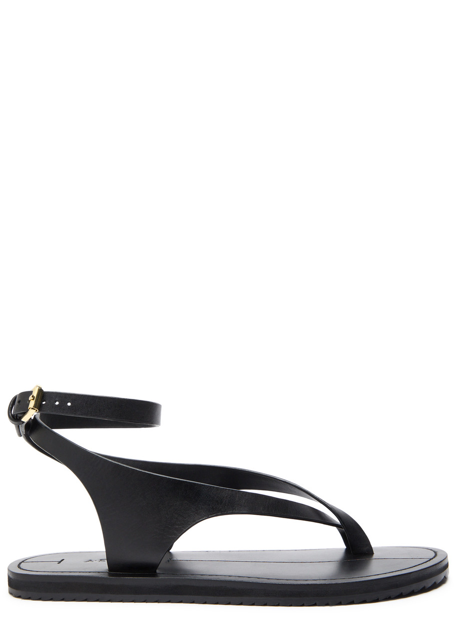 A.emery 'millar' Black Sandals With Criss-crossed Straps And Buckle Closure