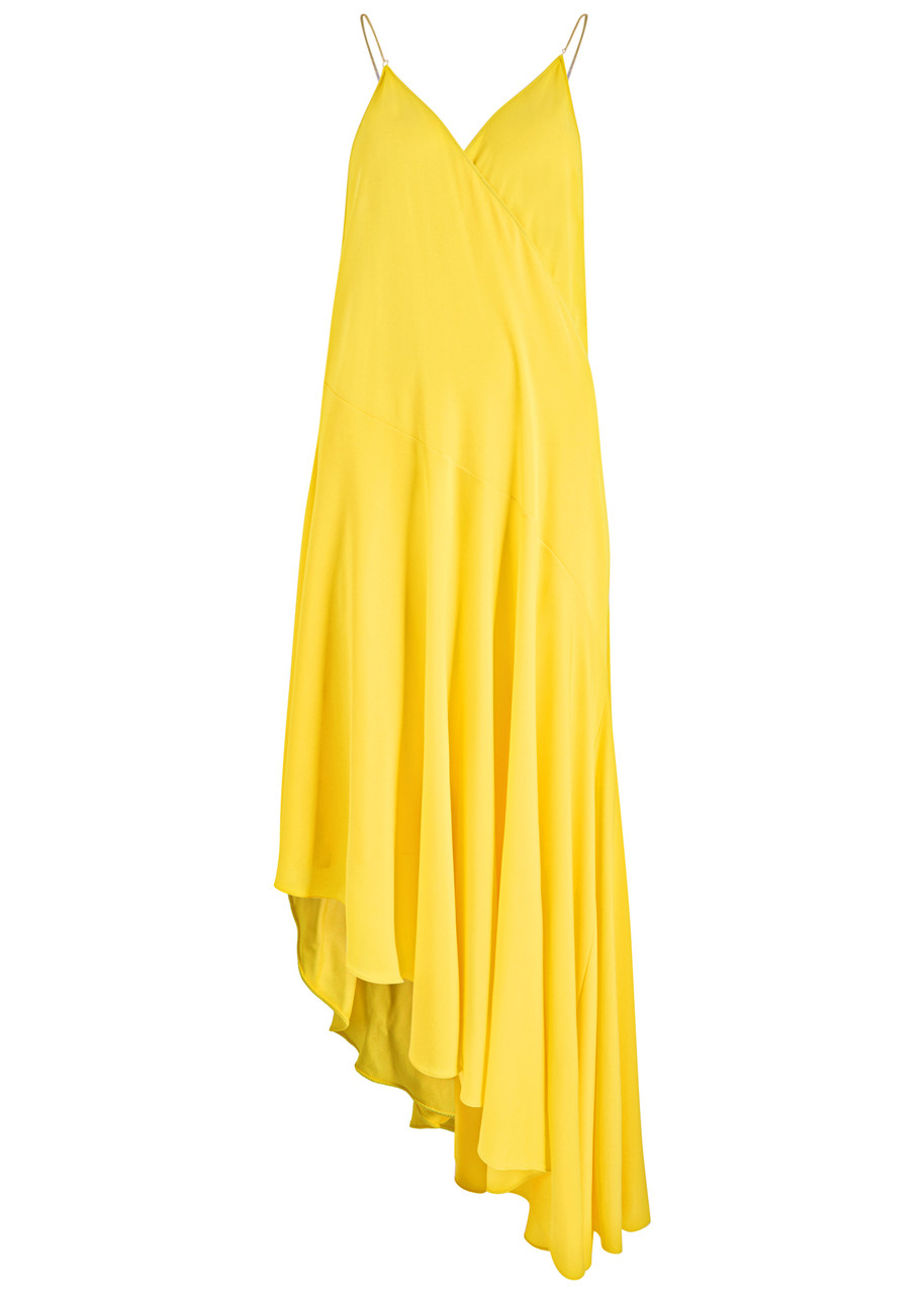 Alaïa Asymmetric Jersey Maxi Dress - Yellow - 36 (UK8 / S)