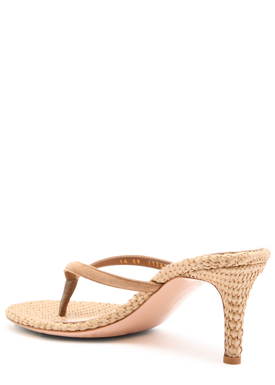 Gianvito Rossi Calypso 70 Raffia Thong Mule