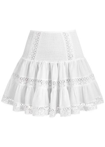CHARO RUIZ IBIZA Hortens lace-embellished cotton-blend mini