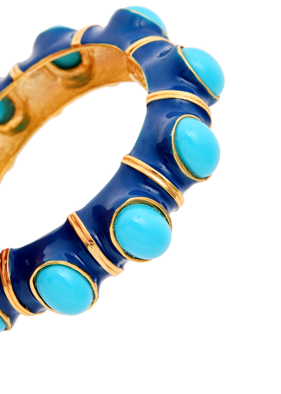 KENNETH JAY LANE KENNETH JAY LANE LAPIS 22KT GOLD-PLATED BRACELET