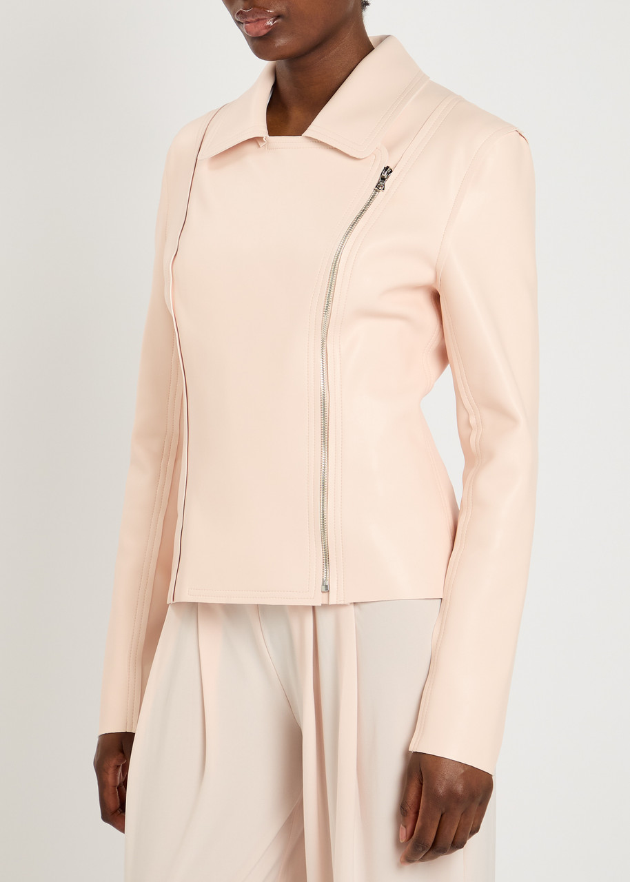 Norma Kamali Gang Panelled Faux Leather Jacket