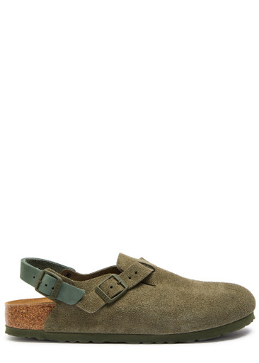 BIRKENSTOCK: Tokio II suede clogs