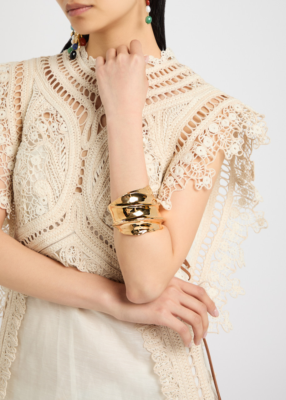  Zimmermann Glaze Sculpted 12kt Gold-plated Cuff - One Size 