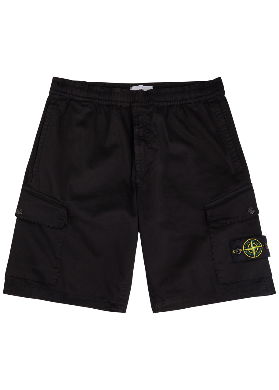 Stone Island Stretch-cotton Shorts - Black - 34