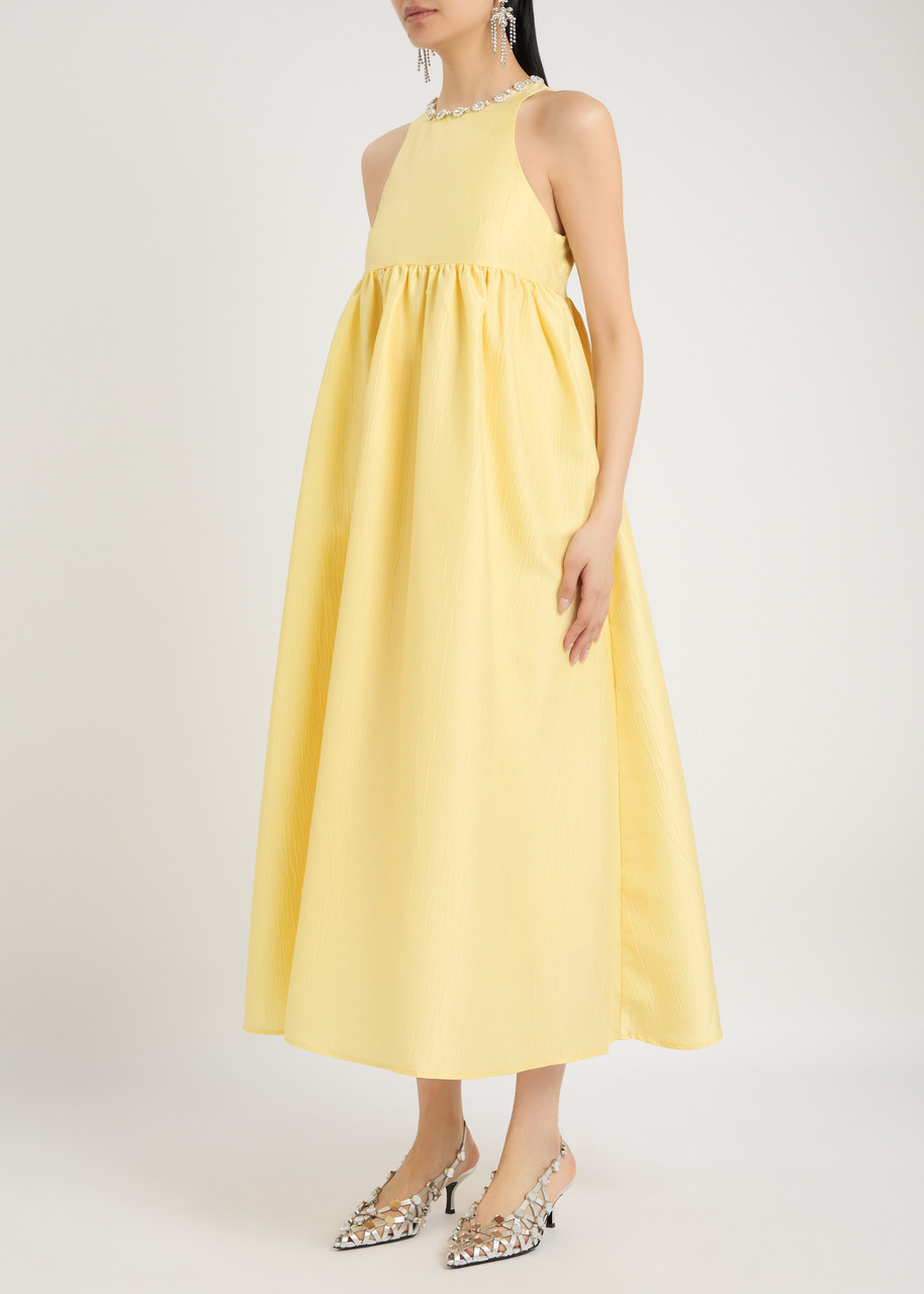 Sister Jane Darya Jewel Neck Sleeveless Midi Dress
