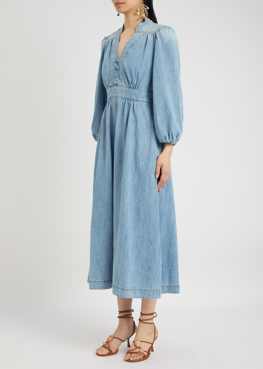 Zimmermann Lucky Denim Midi Dress
