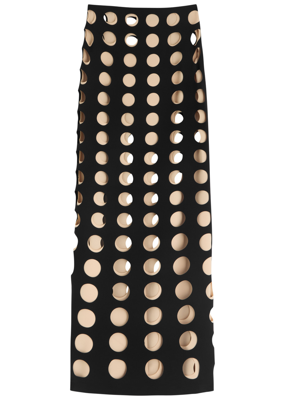 A.w.a.k.e. A.w.a.k.e Mode Laser-cut Cut-out Crepe Maxi Skirt