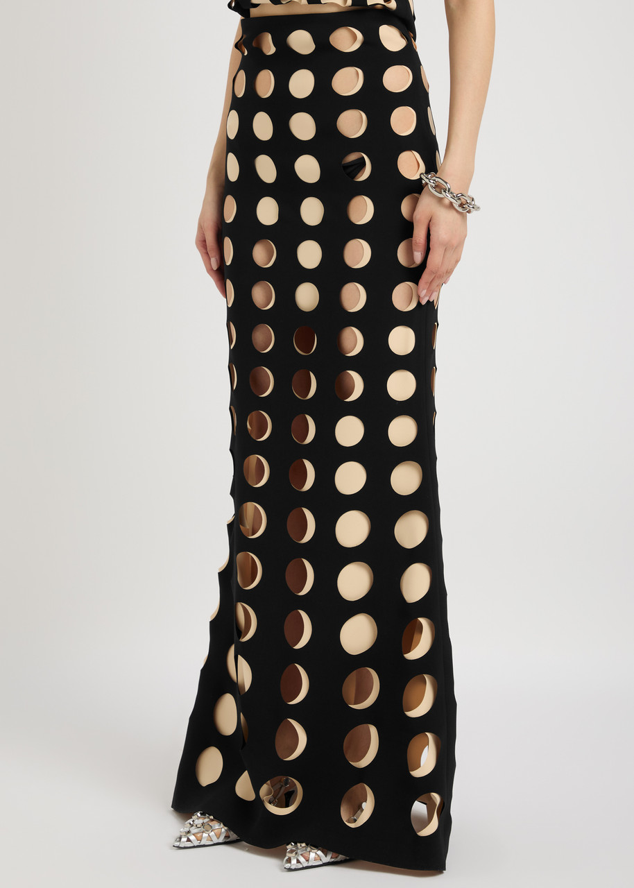 A.w.a.k.e. A.w.a.k.e Mode Laser-cut Cut-out Crepe Maxi Skirt