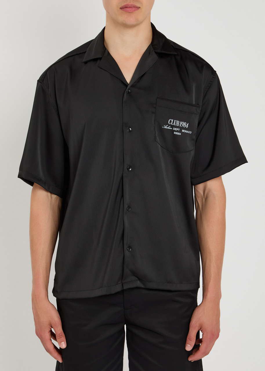 Club 1984 Atelier Dept Logo-print Satin Shirt