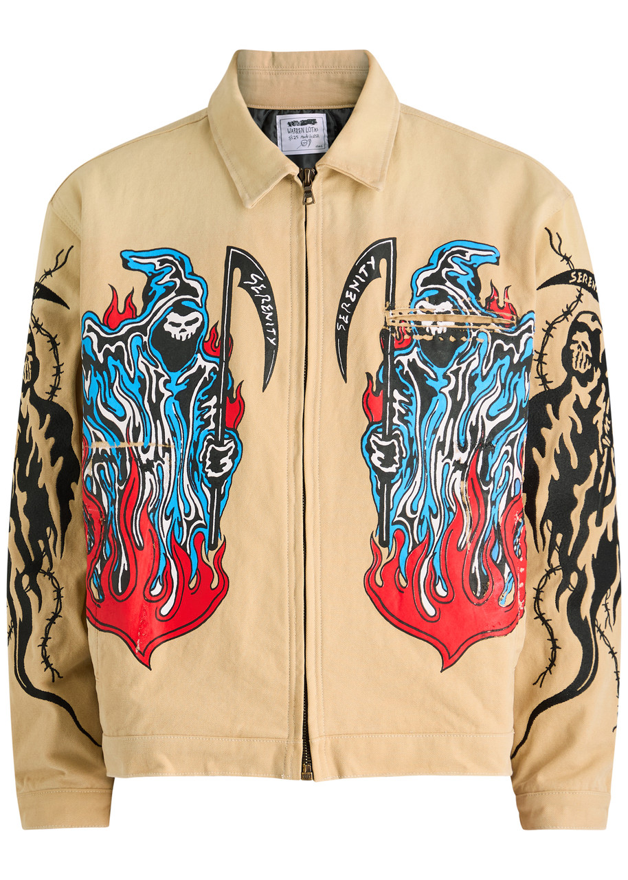 Warren Lotas Garage Printed Work Canvas Jacket