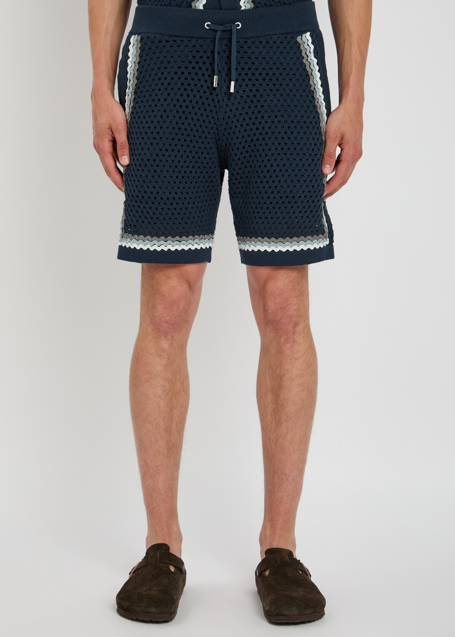 Raith Marconi Open-knit Shorts - Navy - L 