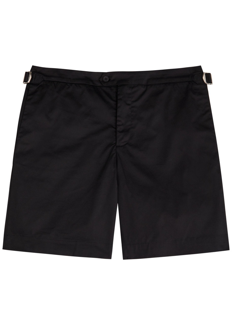 Raith Pecori Stretch-cotton Tailored Shorts - Black - XL