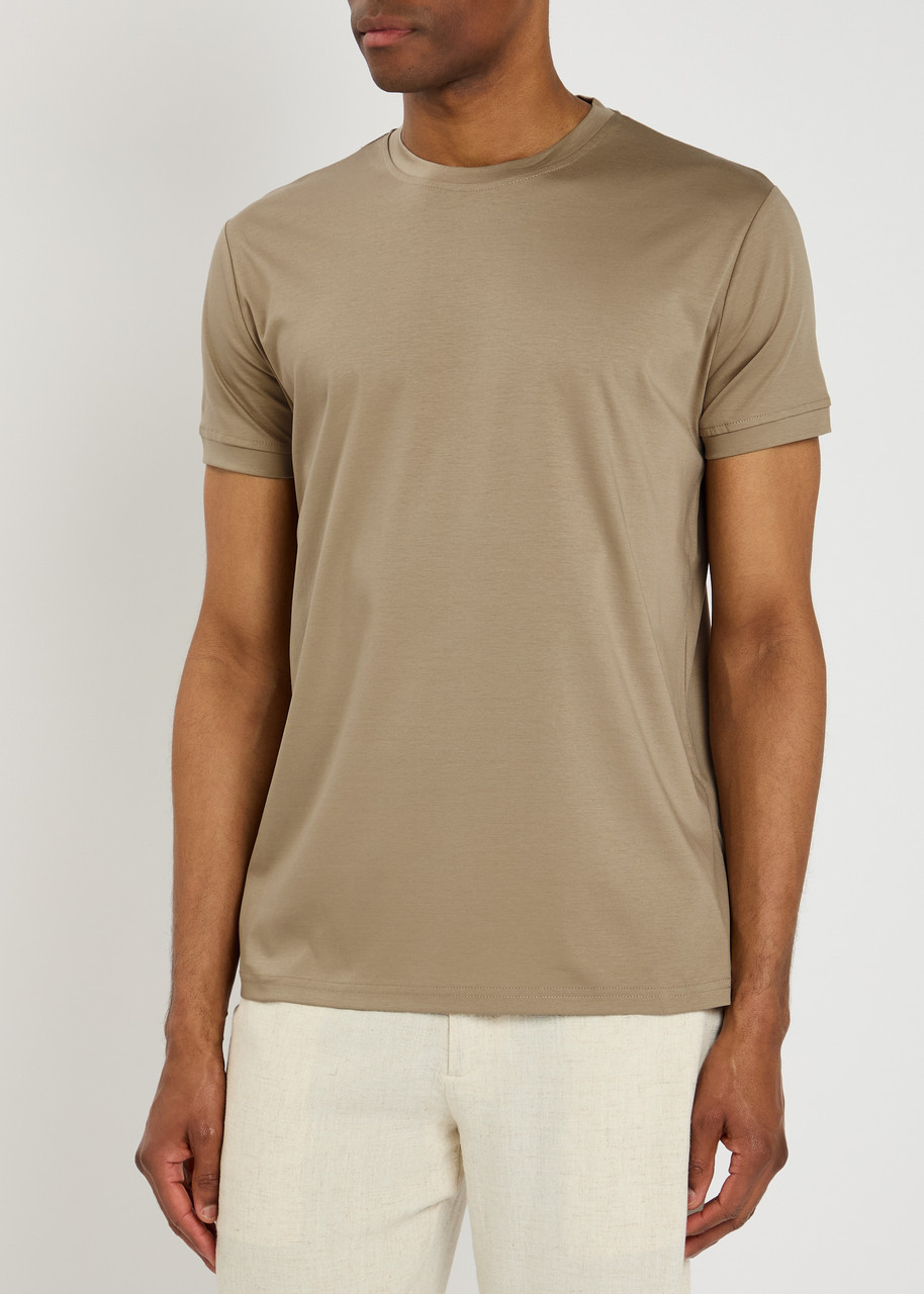  Raith Luxe Mercerized Cotton T-shirt - Beige - L 