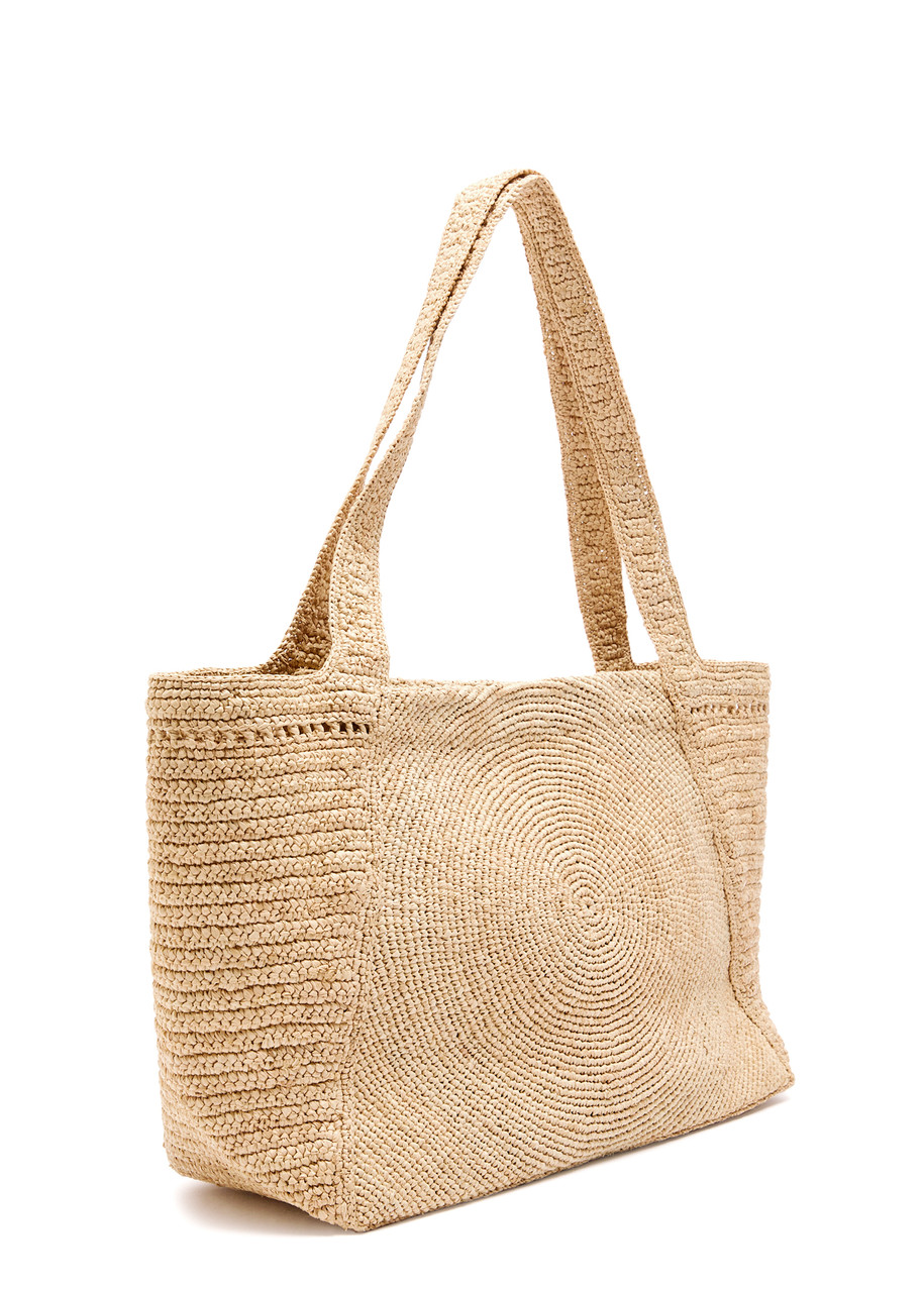 Stella Mccartney Logo Raffia Tote